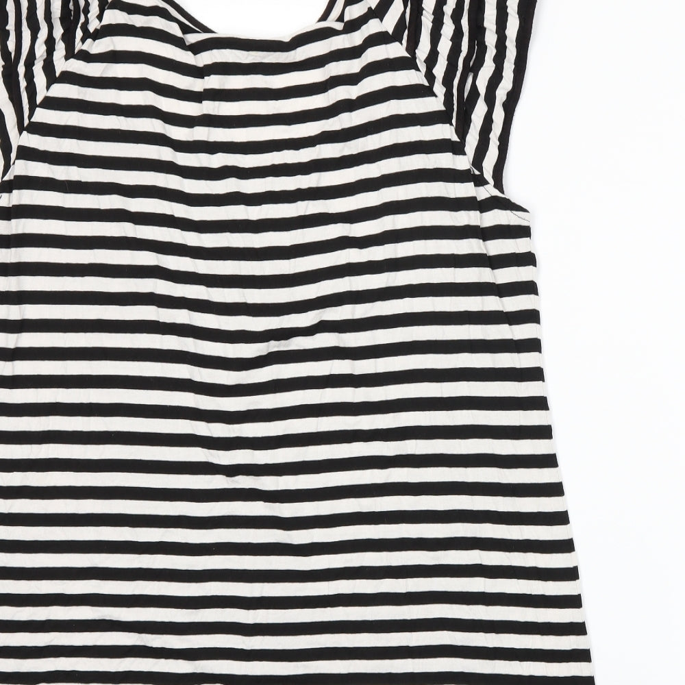 George Womens Black Striped  Basic T-Shirt Size 20