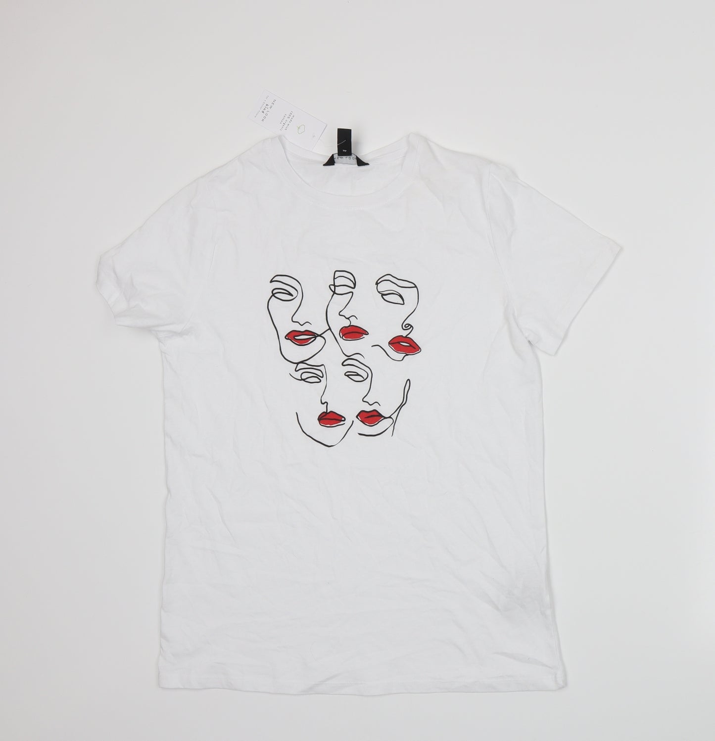 New Look Womens White   Basic T-Shirt Size 10