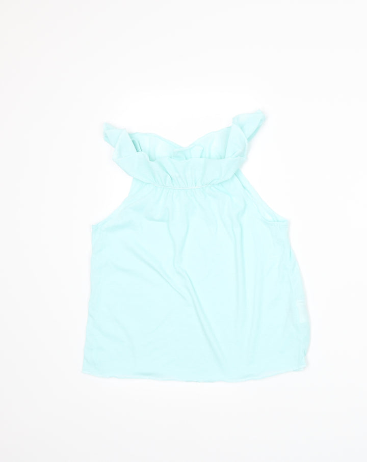H&M Girls Blue   Basic Tank Size 6-7 Years