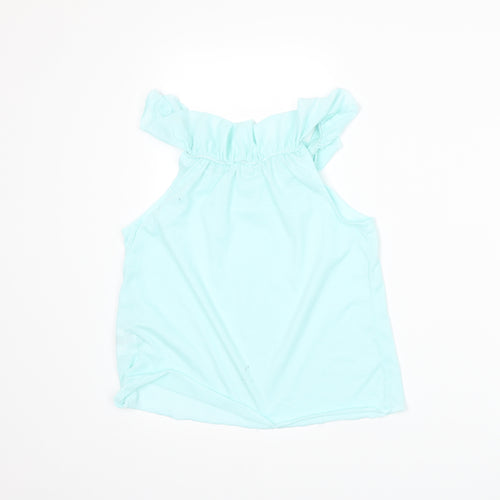 H&M Girls Blue   Basic Tank Size 6-7 Years