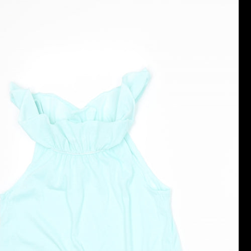H&M Girls Blue   Basic Tank Size 6-7 Years