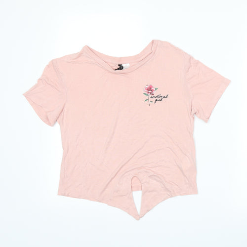 Divided by H&M Womens Pink   Basic T-Shirt Size S