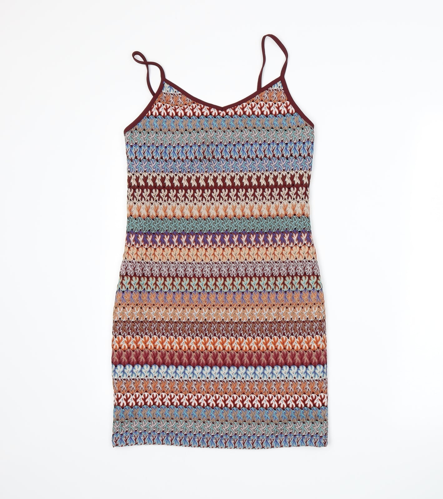 Topshop Womens Multicoloured Fair Isle  Bodycon  Size 6