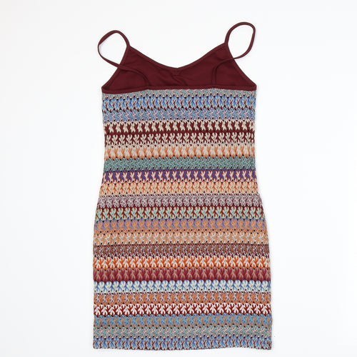 Topshop Womens Multicoloured Fair Isle  Bodycon  Size 6