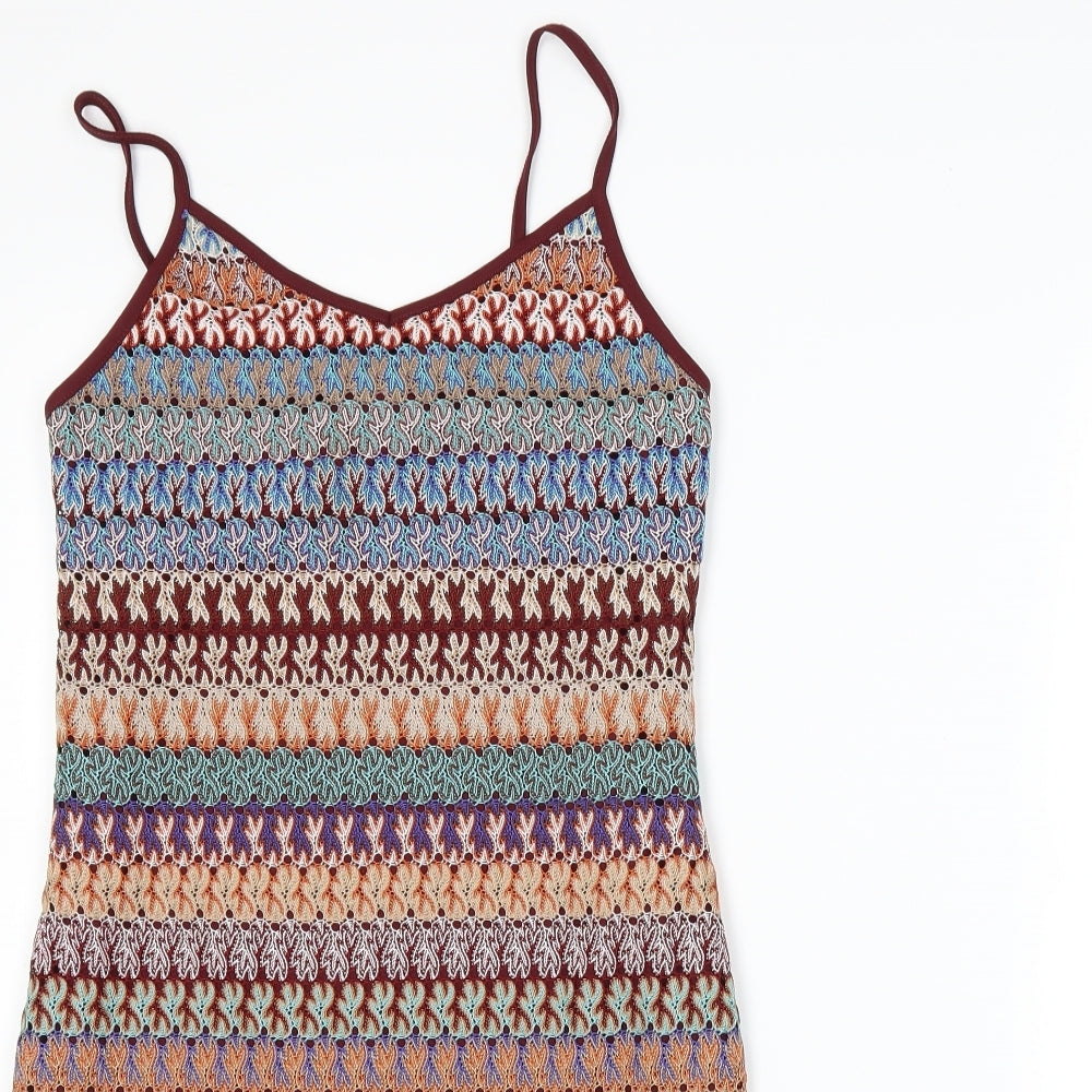 Topshop Womens Multicoloured Fair Isle  Bodycon  Size 6