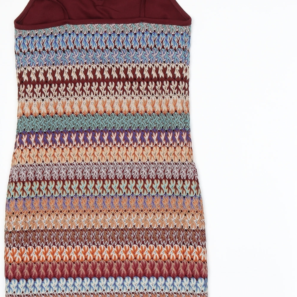 Topshop Womens Multicoloured Fair Isle  Bodycon  Size 6