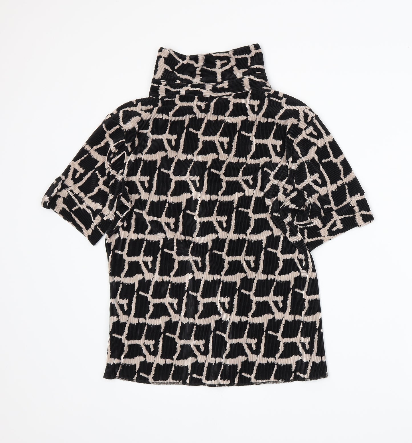 NEXT Womens Black Geometric  Basic Blouse Size 12