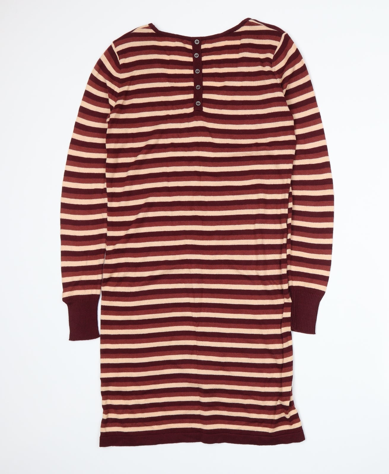 Redoute Womens Red Striped Knit A-Line  Size 8