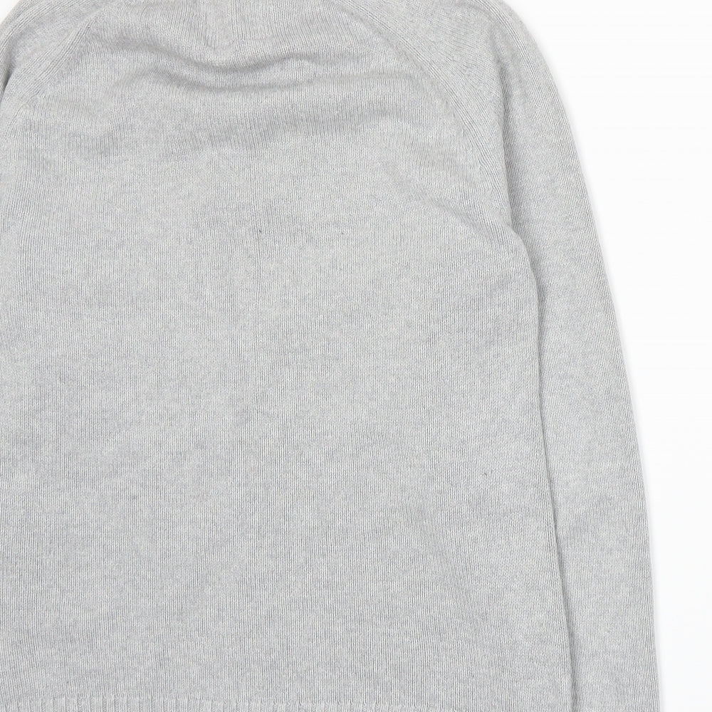 Preworn Mens Grey  Knit Henley Jumper Size S
