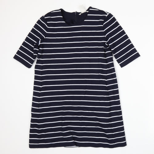 H&M Womens Blue Striped  A-Line  Size S