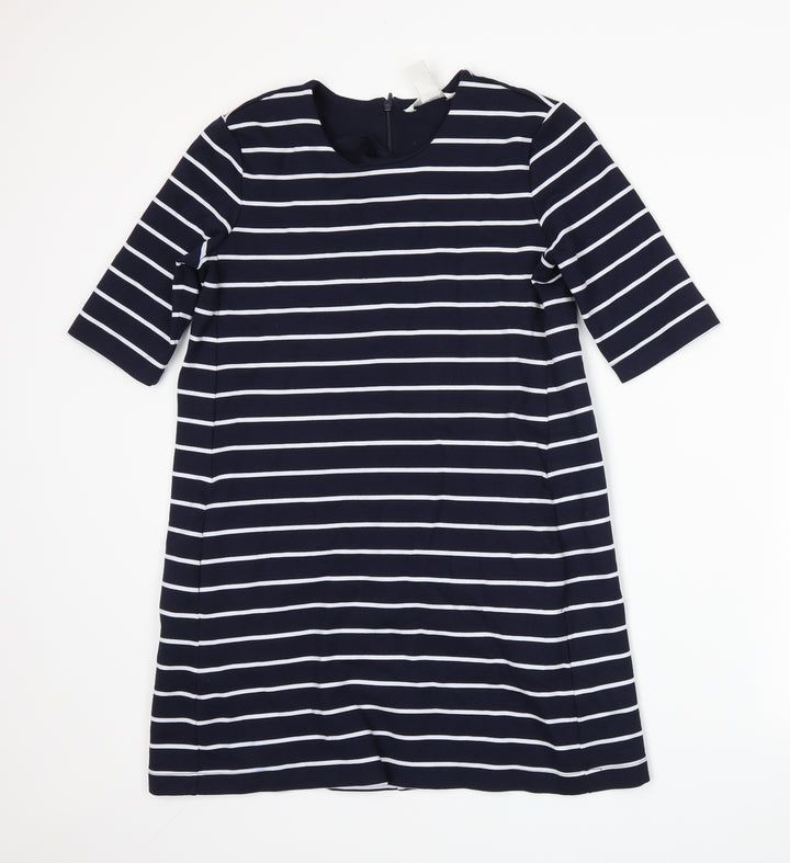 H&M Womens Blue Striped  A-Line  Size S