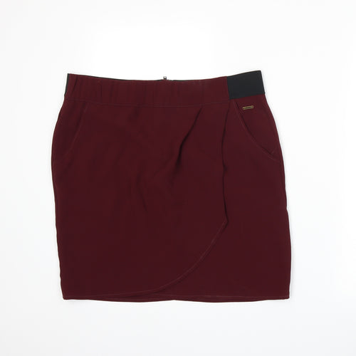 IKKS Womens Red   A-Line Skirt Size 14