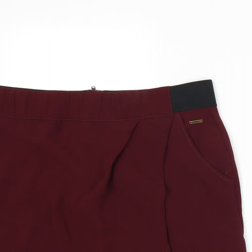 IKKS Womens Red   A-Line Skirt Size 14