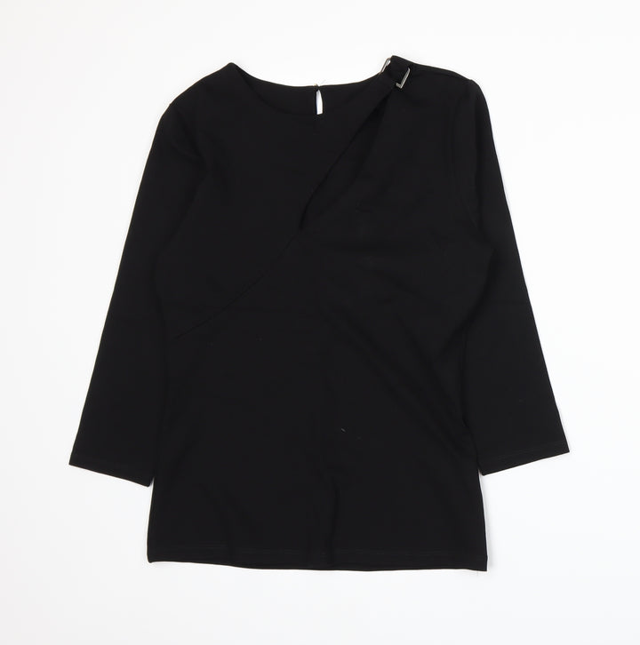 Julien Macdonald Womens Black   Basic T-Shirt Size 12