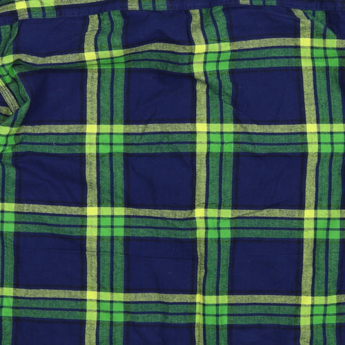 Matalan Mens Green Check   Button-Up Size 2XL