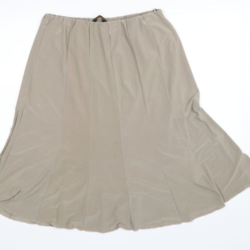 Forever Womens Beige   Pleated Skirt Size XL