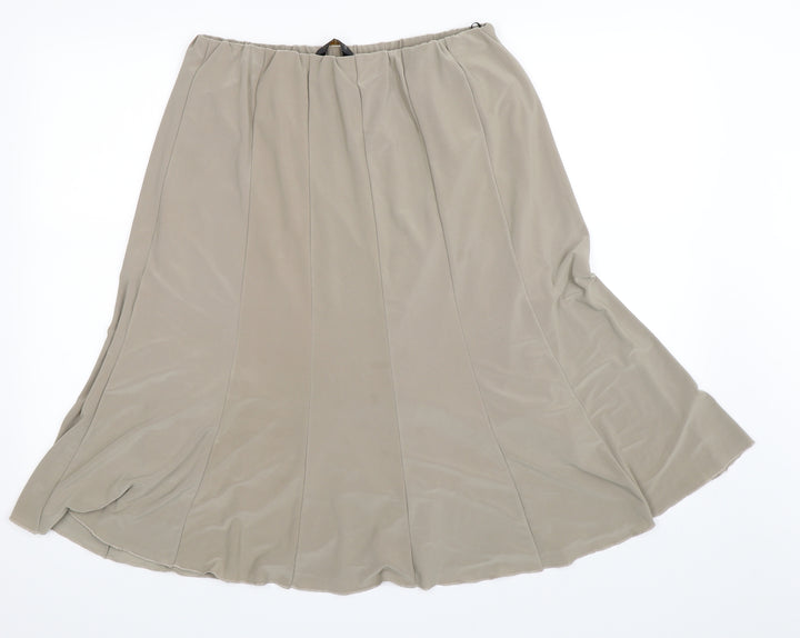 Forever Womens Beige Pleated Skirt Size XL