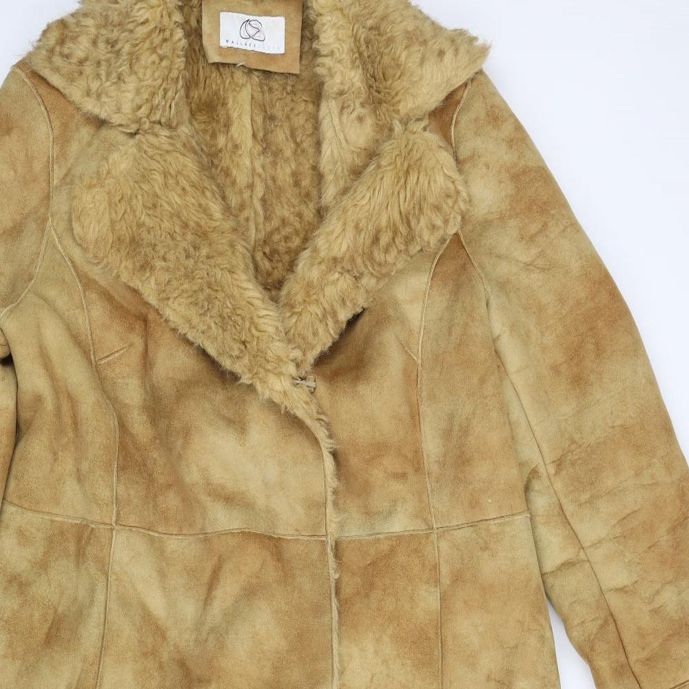 Wallace Sacks Womens Brown   Trench Coat Coat Size 42