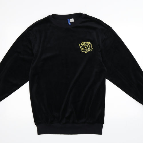 H&M Womens Black   Pullover Sweatshirt Size S