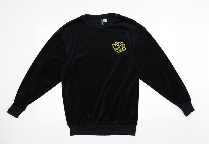 H&M Womens Black Pullover Sweatshirt Size S