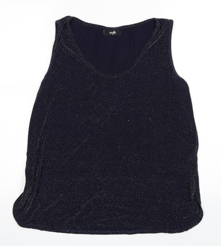 Wallis Womens Blue   Basic T-Shirt Size 14