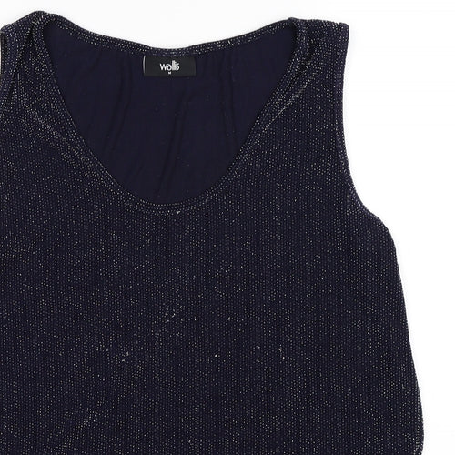 Wallis Womens Blue   Basic T-Shirt Size 14