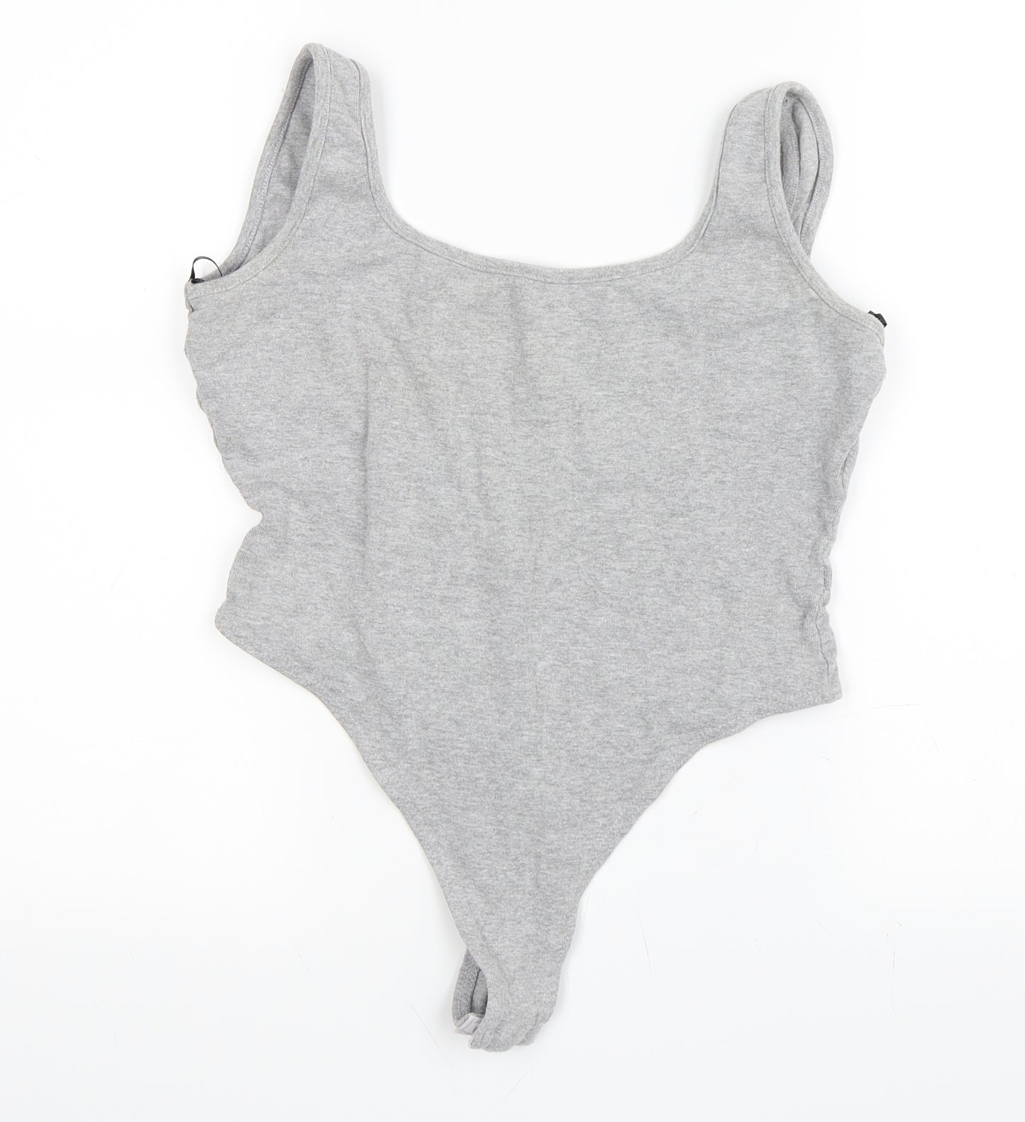 Missguided Womens Grey   Basic Tank Size 10  - Low back Bodysuit