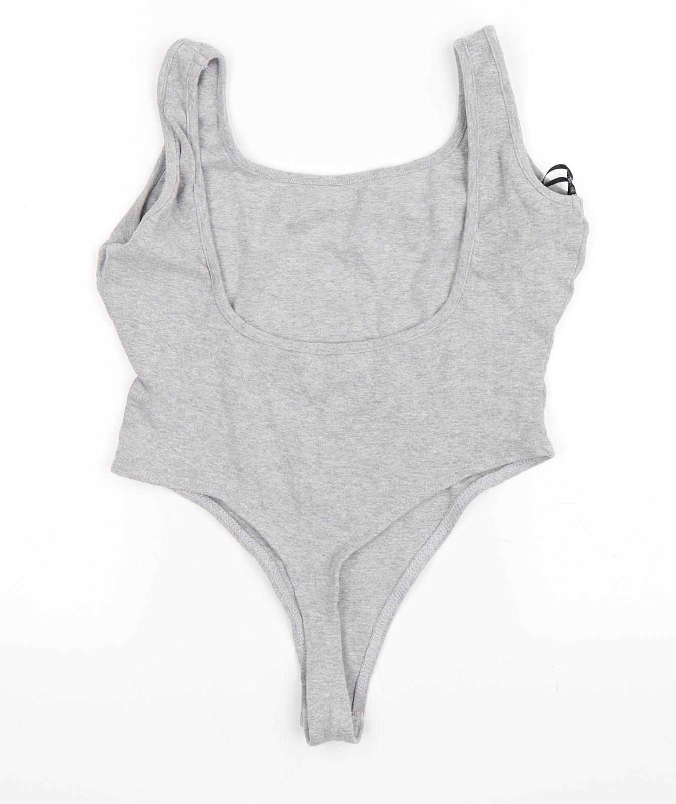 Missguided Womens Grey   Basic Tank Size 10  - Low back Bodysuit