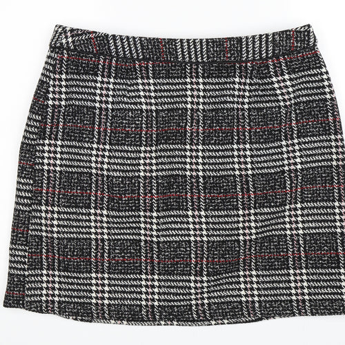 Papaya Womens Black Check  A-Line Skirt Size 16