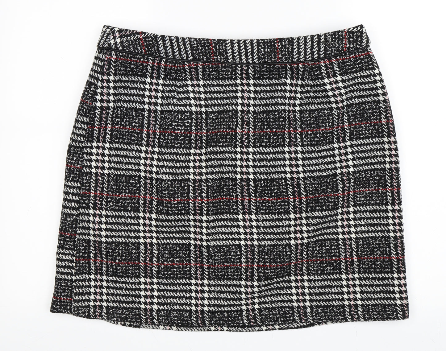 Papaya Womens Black Check  A-Line Skirt Size 16
