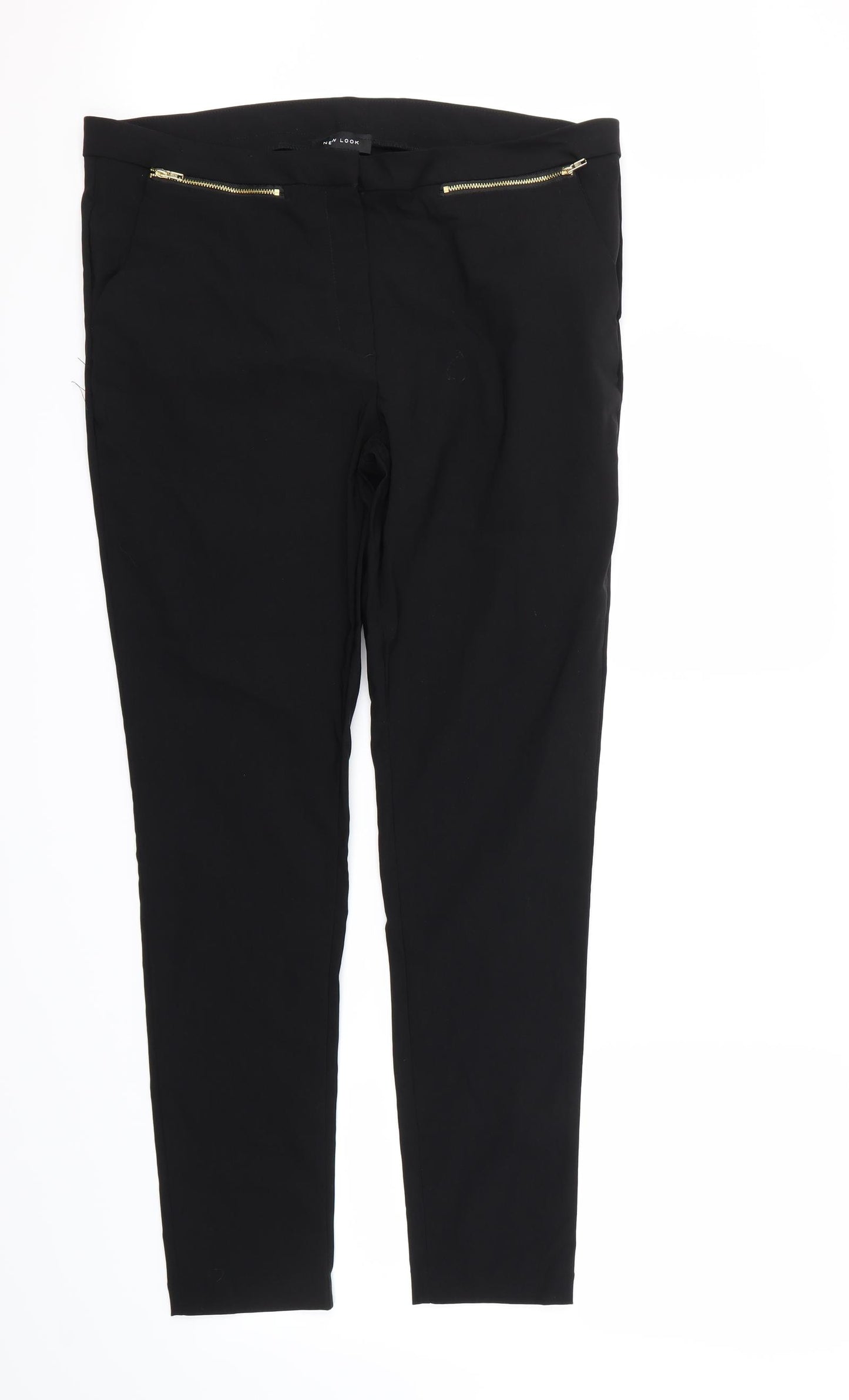 New Look Womens Black   Dress Pants Trousers Size 16 L28 in