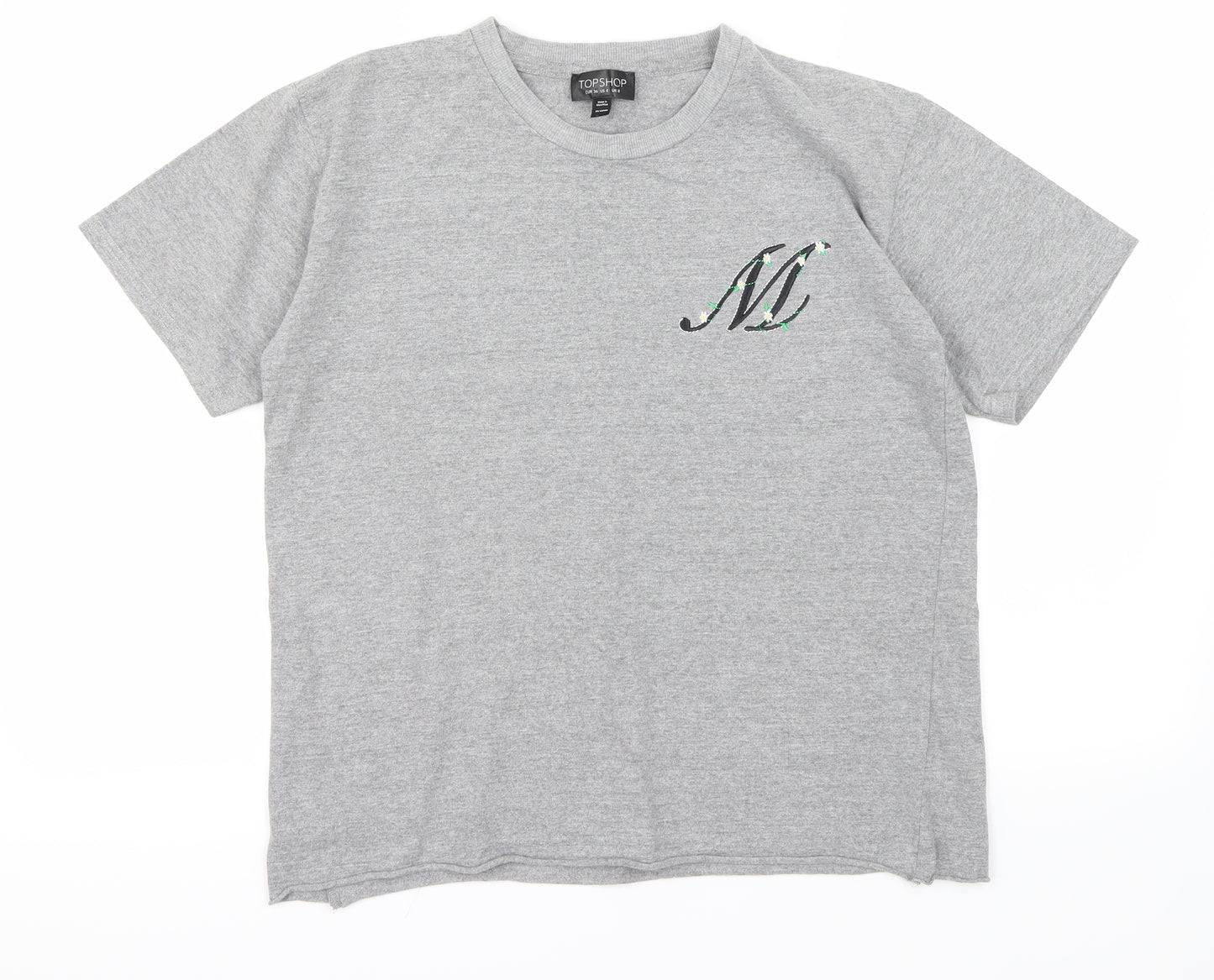 Topshop Womens Grey   Basic T-Shirt Size 8