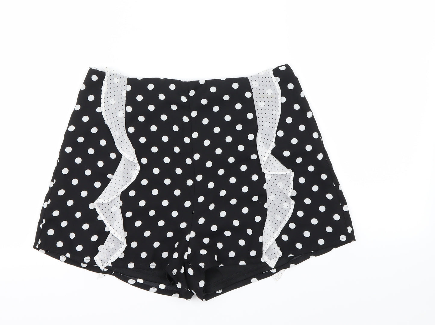 NaaNaa Womens Black Polka Dot  Cut-Off Shorts Size 8