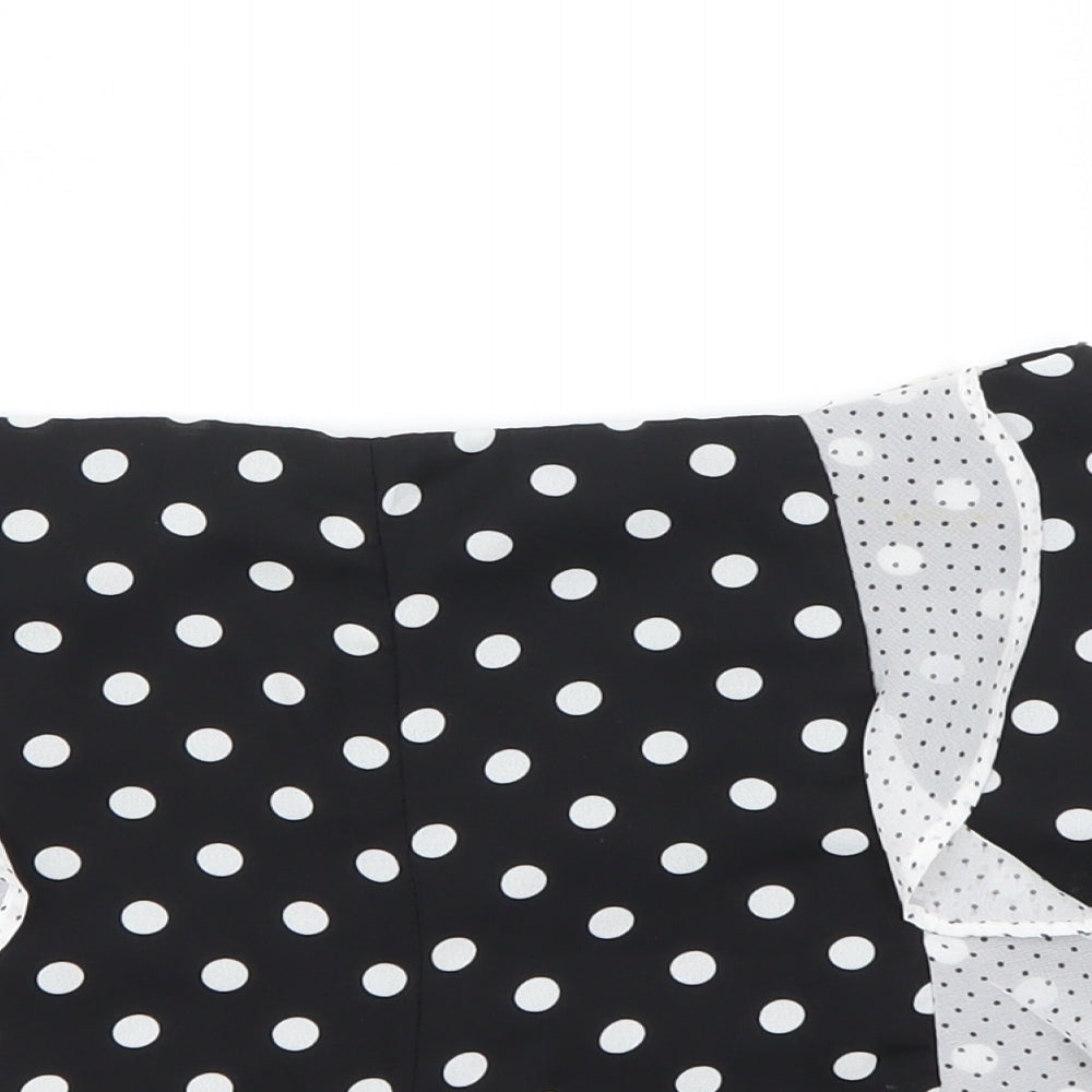 NaaNaa Womens Black Polka Dot  Cut-Off Shorts Size 8