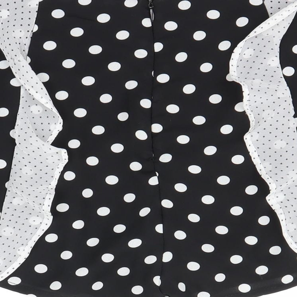 NaaNaa Womens Black Polka Dot  Cut-Off Shorts Size 8