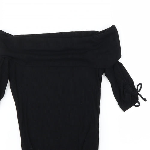 Topshop Womens Black   Bodysuit One-Piece Size 8