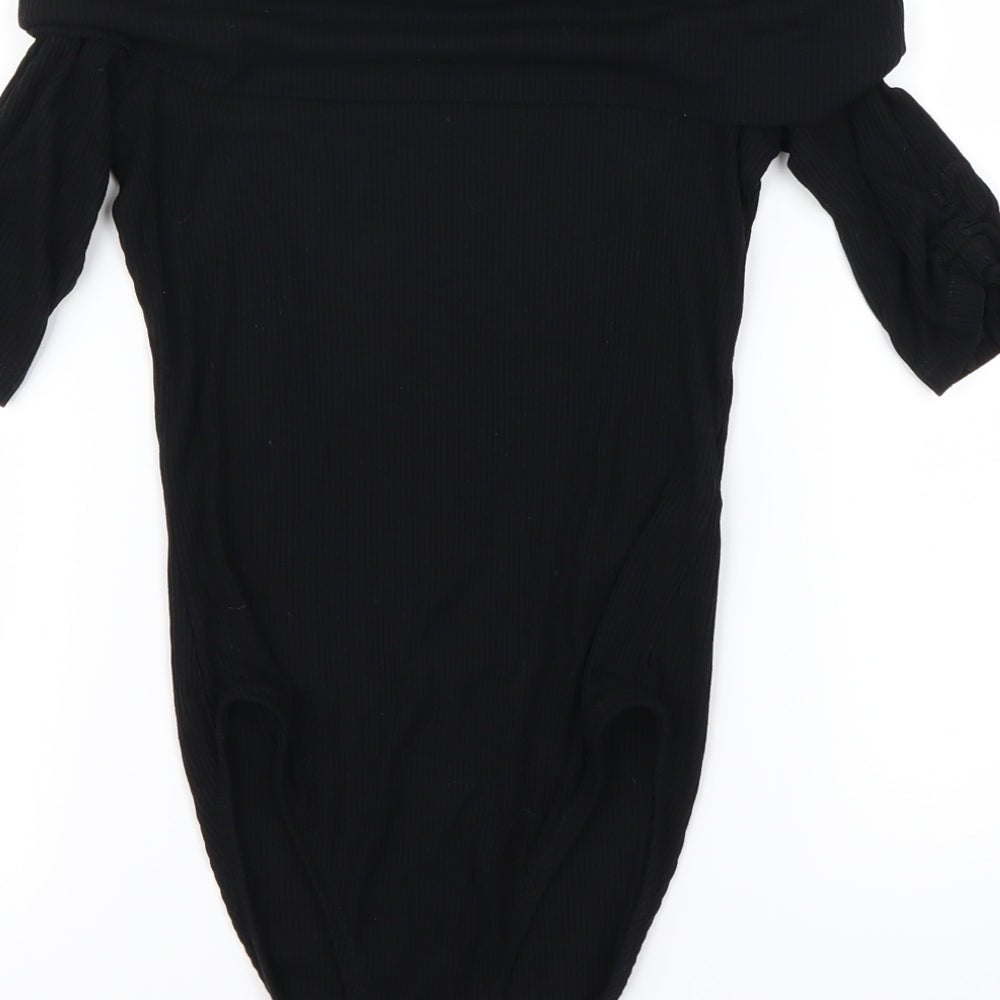 Topshop Womens Black   Bodysuit One-Piece Size 8