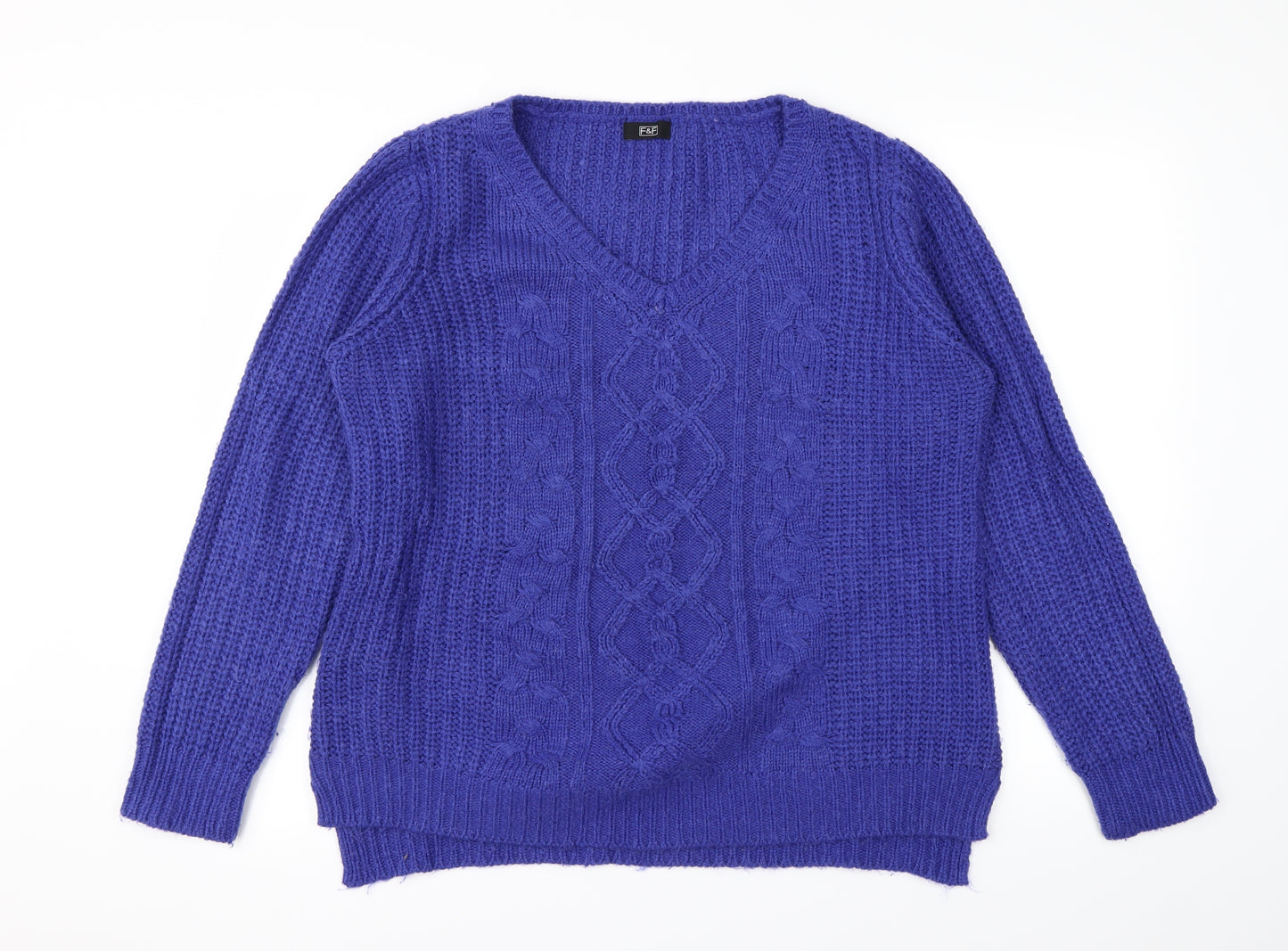 F&F Womens Blue   Pullover Jumper Size 16