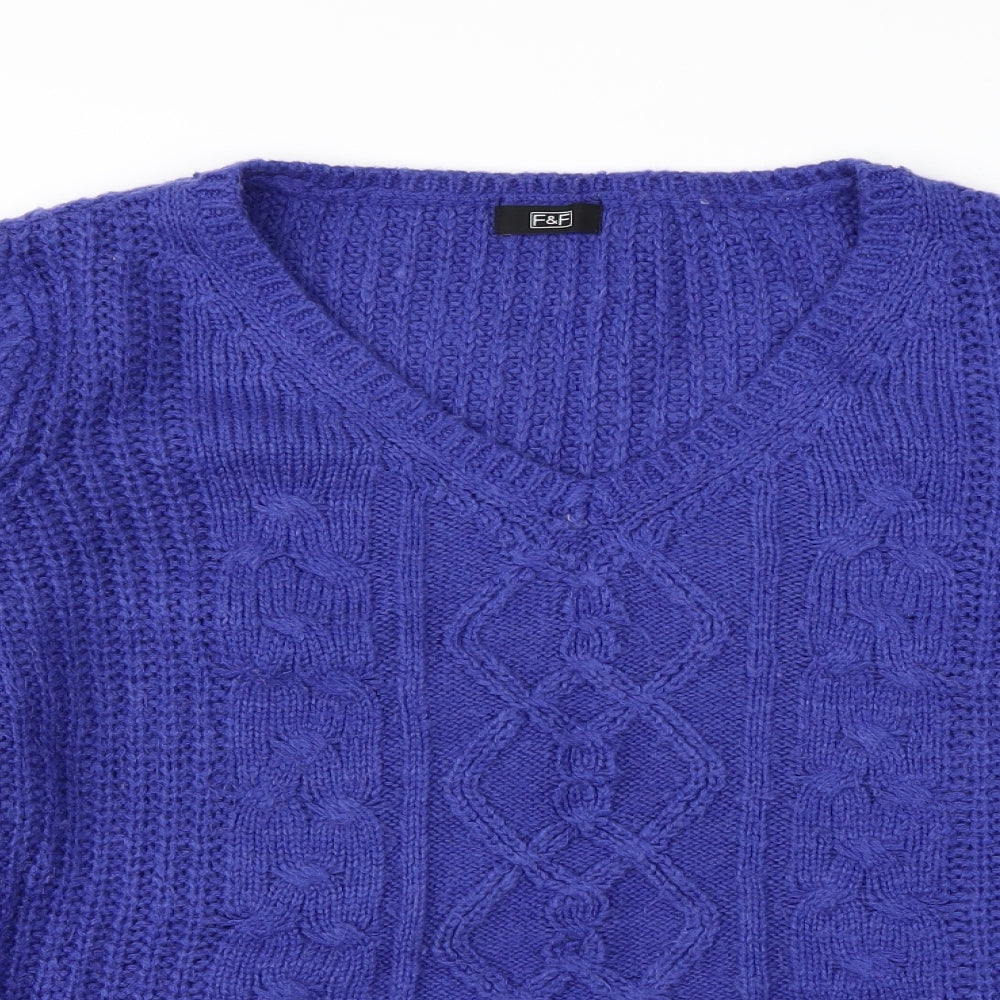 F&F Womens Blue   Pullover Jumper Size 16