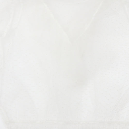 Primark Womens White Polka Dot  Basic Blouse Size 12