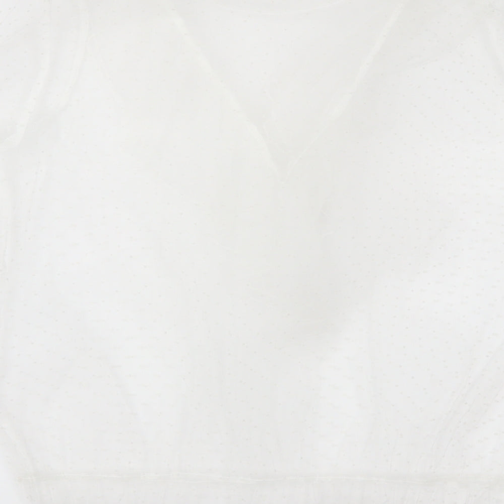 Primark Womens White Polka Dot  Basic Blouse Size 12