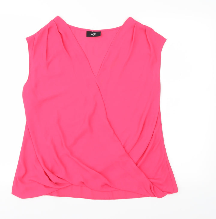 Wallis Womens Pink Basic Blouse Size S