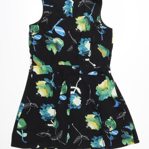 NEXT Womens Black Floral  Fit & Flare  Size 16