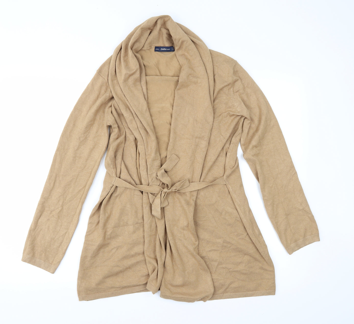 Zara Womens Brown  Knit Cardigan Jumper Size M