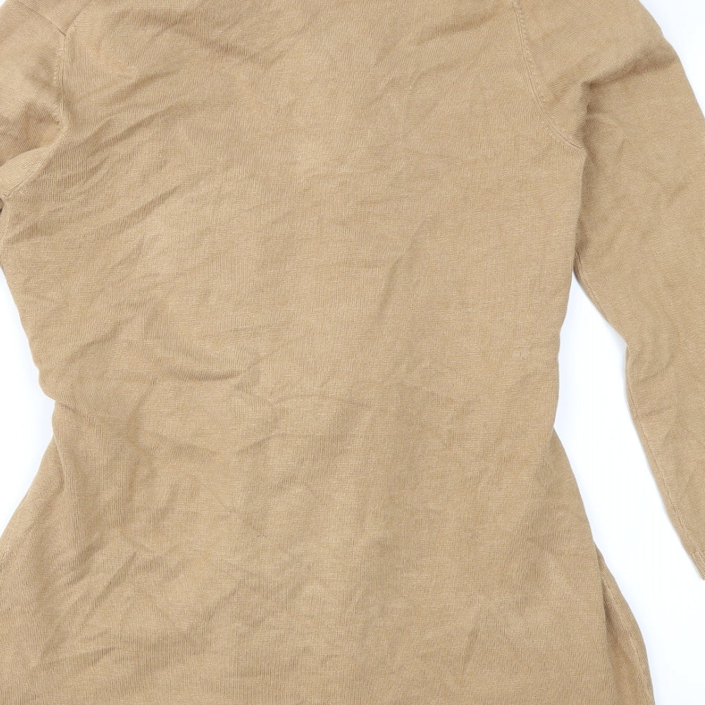 Zara Womens Brown  Knit Cardigan Jumper Size M