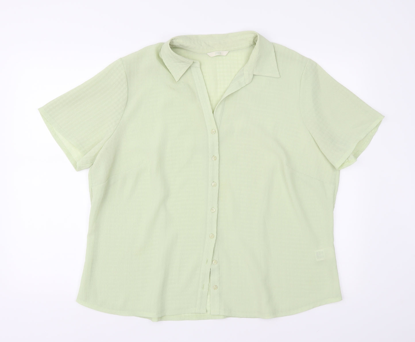 Marks and Spencer Womens Green   Basic Button-Up Size 20