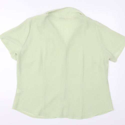 Marks and Spencer Womens Green   Basic Button-Up Size 20