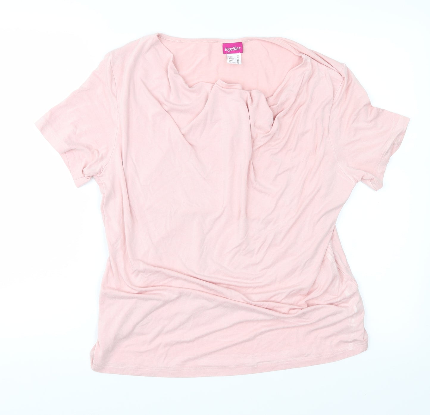 Together Womens Pink  Jersey Basic Blouse Size 18