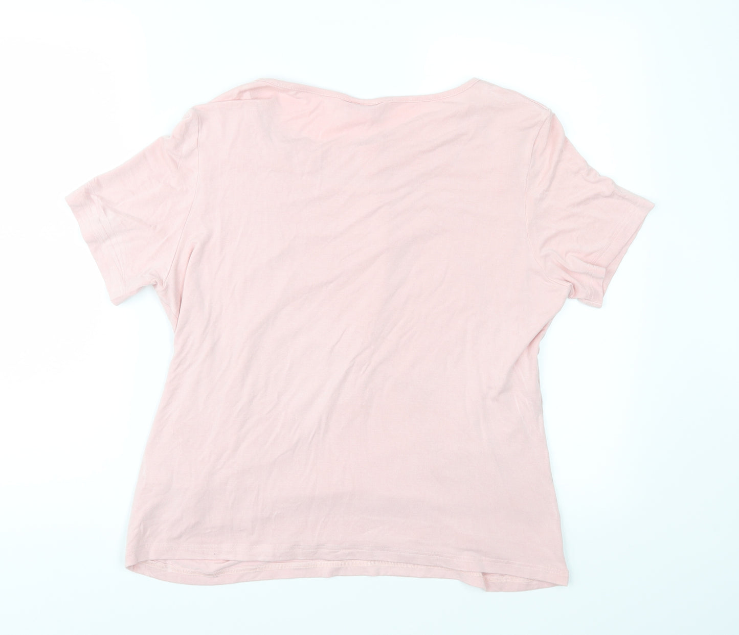 Together Womens Pink  Jersey Basic Blouse Size 18