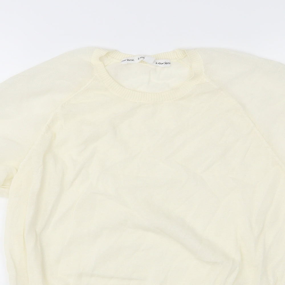 & Other Stories Womens Ivory  Knit Pullover Jumper Size M